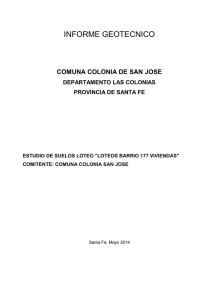 informe geotecnico - CSJ | Colonia San José