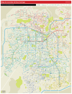 Mapa de recorridos del Gran Santiago