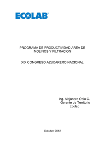 PROGRAMA DE PRODUCTIVIDAD AREA DE MOLINOS Y