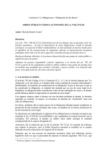 ORDEN PÚBLICO VERSUS AUTONOMÍA DE LA VOLUNTAD Autor