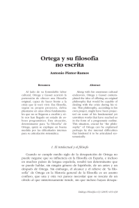 Ortega y su filosofía no escrita