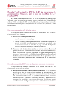Decreto Foral Legislativo 3/2012, de 21 de noviembre, de