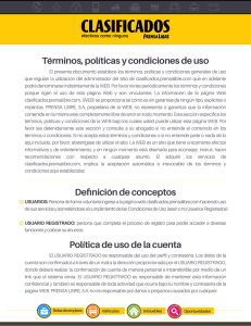 Términos y condiciones - Clasificados de Prensa Libre