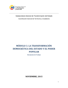 módulo 3. la transformación democrática del estado y el poder popular