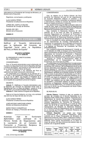 Decreto Supremo N° 017-2008-RE del 25.05.2008