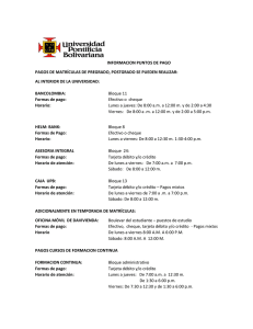 Puntos de pago 2015 - Universidad Pontificia Bolivariana