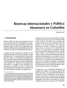 Reservas Internacionales y Política Monetaria en Colombia