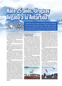 ace 25 años, Uruguay llegaba a la Antártida