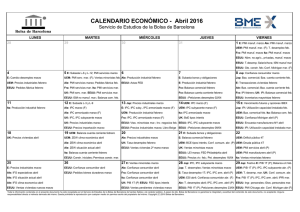 Abril 2016 - Bolsa de Barcelona