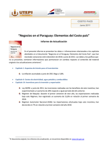 “Negocios en el Paraguay: Elementos del Costo país”