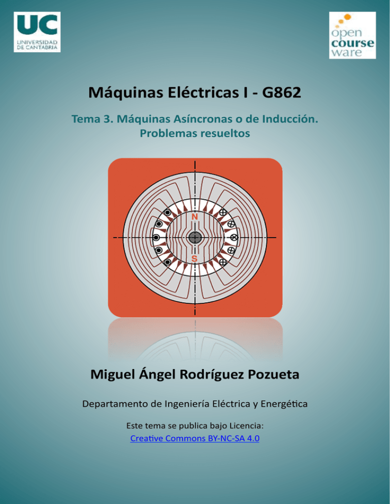 Máquinas Eléctricas I (G862). Tema 3. Máquinas Asíncronas O De