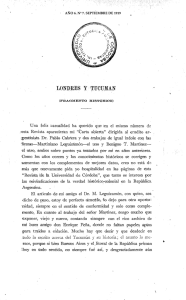 londres y tucuman - Revistas de la Universidad Nacional de Córdoba