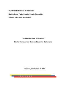 República Bolivariana de Venezuela Ministerio del