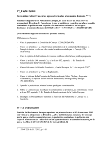 P7_TA(2013)0068 Sustancias radiactivas en las aguas destinadas