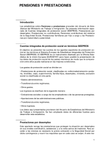 pensiones y prestaciones - Instituto Nacional de Estadistica.