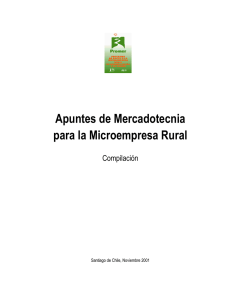 Apuntes de mercadotecnia para la microempresa rural