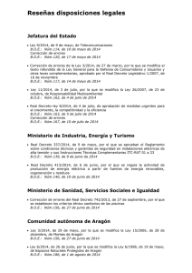 Reseñas disposiciones legales