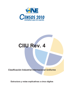 CIIU Rev. 4 - Instituto Nacional de Estadística