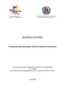 justicia juvenil - Institut International des Droits de l`Enfant