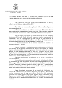 Acuerdos del Pleno del CGPJ de 11 de julio de