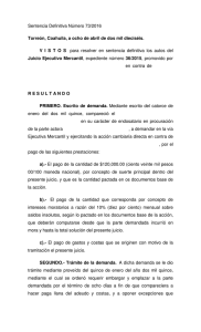Sentencia Definitiva Número 73/2016 Torreón, Coahuila, a ocho de