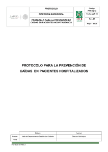 PRT-DQ-02 Protocolo para la prevención de caídas en pacientes