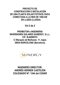 Vol 2 de 2 INGENIERO DIRECTOR: ANDRÉS HERRER CASTEJÓN