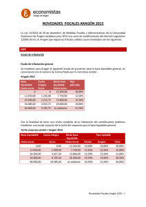 novedades fiscales aragón 2015 - Colegio de Economistas de Aragón