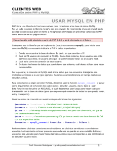 USAR MYSQL EN PHP