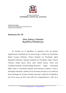 Sentencia del 30 de marzo de 2011, sobre el Convenio para la