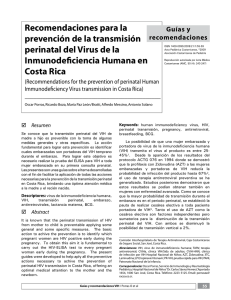 Recomendaciones para la prevención de la transmisión perinatal