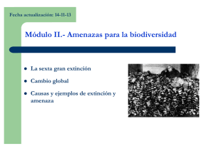 Módulo II.- Amenazas para la biodiversidad