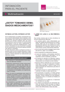 Übersetzung in Spanisch: Multimedikation. Nehme ich zu