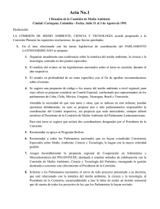 Acta No.1 - Parlamento Latinoamericano
