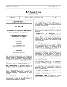 REPUBLICA DE NICARAGUA - Ministerio Público de Nicaragua