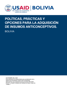 Políticas, prácticas y opciones para la adquisición de insumos