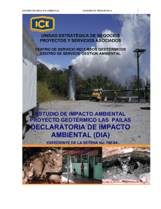 estudio de impacto ambiental proyecto geotérmico las pailas