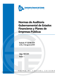 Normas de Auditoría Gubernamental de Estados Financieros y