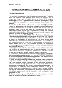 normativa 2013 rítmica - Federación Vasca de Gimnasia
