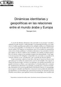 Dinámicas identitarias y geopolíticas en las relaciones entre