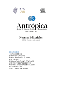 Normas Editoriales - Facultad de Ciencias Antropológicas