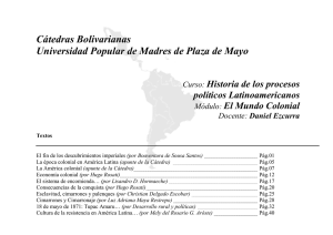 Apunte - Mundo colonial - Asociación Madres de Plaza de Mayo