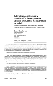 Determinación estructural y cuantificación de componentes volátiles