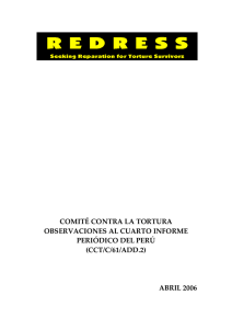 comité contra la tortura observaciones al cuarto informe