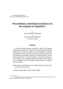 Fecundidad y actividad económica de las mujeres en España(*)