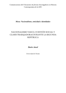 18. Nacionalismo vasco, cuestión social y clases trabajadoras