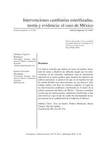 Intervenciones cambiarias esterilizadas, teoría y evidencia: el caso