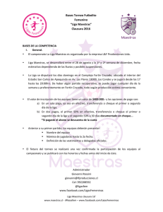 Bases Torneo Futbolito Femenino “Liga Maestras” Clausura 2016