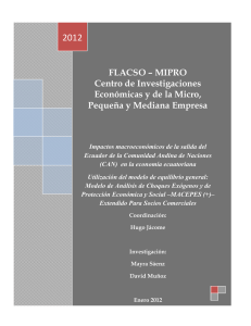FLACSO – MIPRO Centro de Investigaciones Económicas y de la
