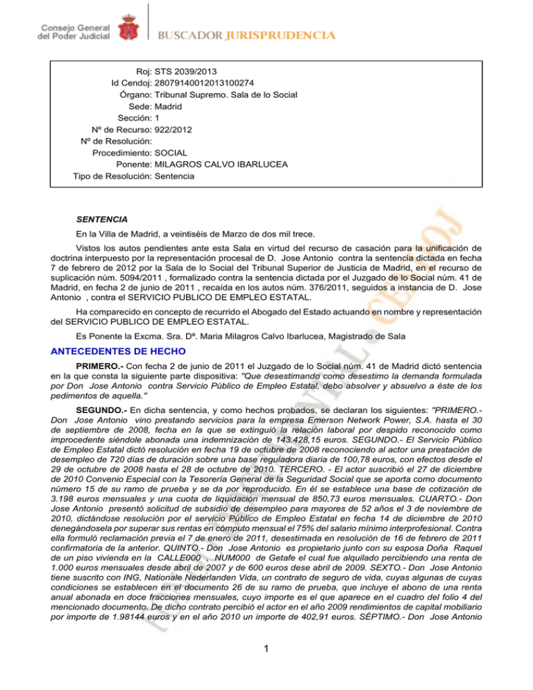Sentencia del Tribunal Supremo 2039/2013